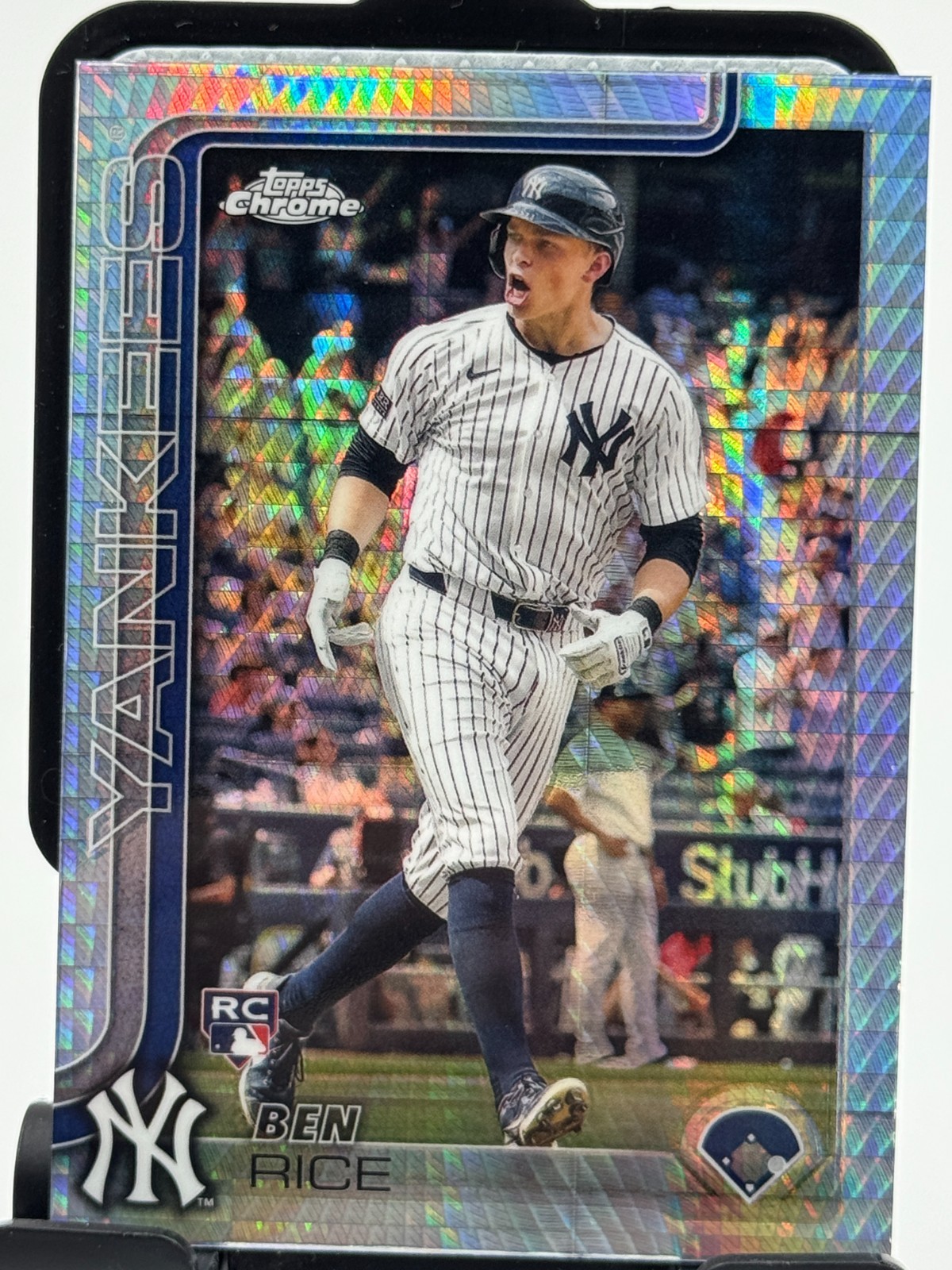 2025 Topps Chrome Prism Refractor #139 Ben Rice RC New York Yankees