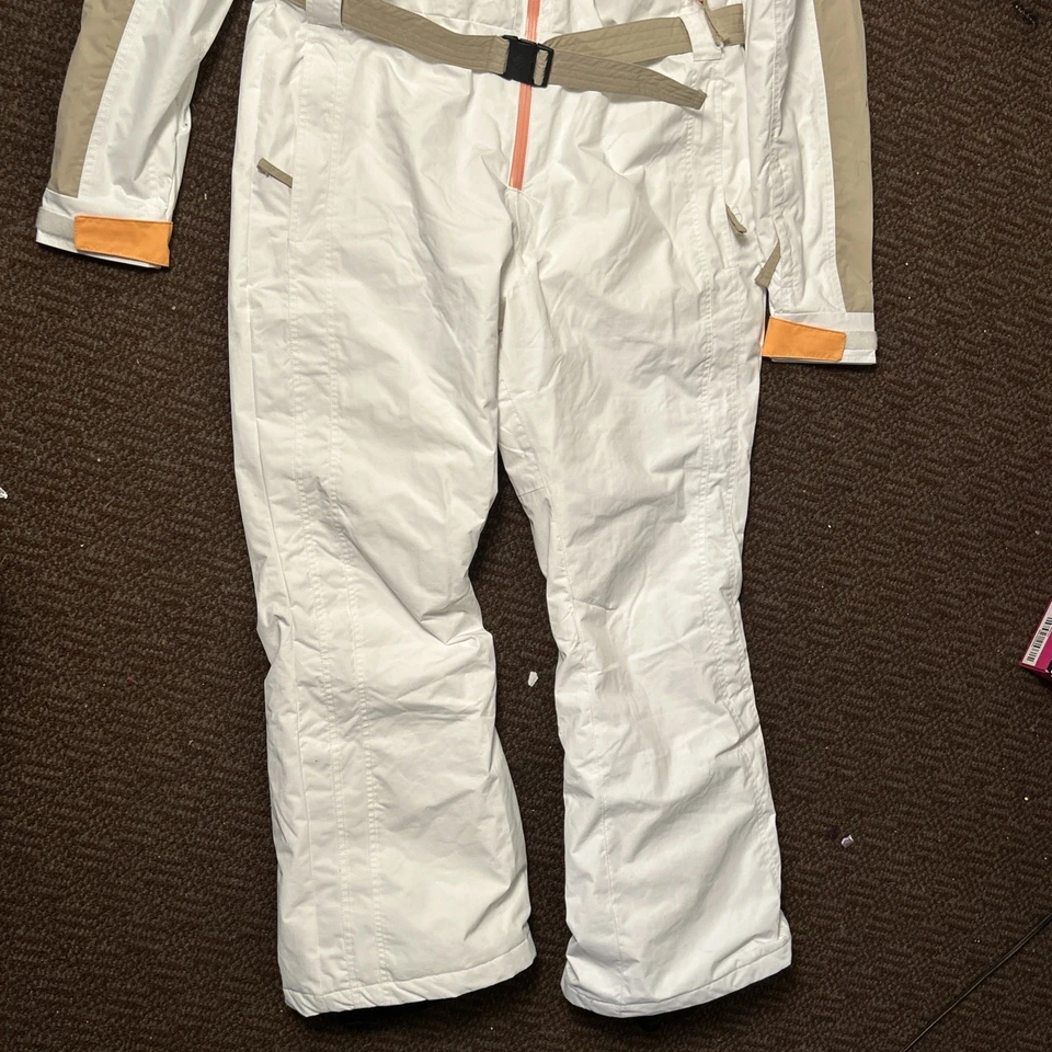 New Columbia Ski Suit One Piece Snowsuit Bib Jumpsuit Snowboard Women’s XL White - Image 2 of 4