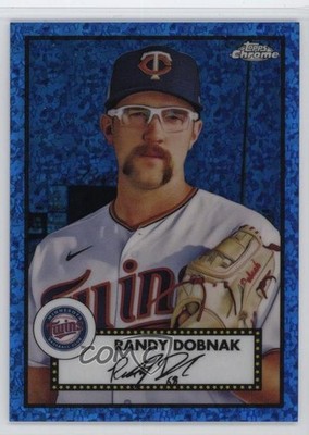 2021 Chrome Platinum Anniversary Blue Mini-Diamond Refractor Randy Dobnak 0eq8