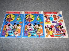 3 VTG 90'S DISNEY HALLOWEEN MICKEY MOUSE STATIC WINDOW CLING DECORATIONS      