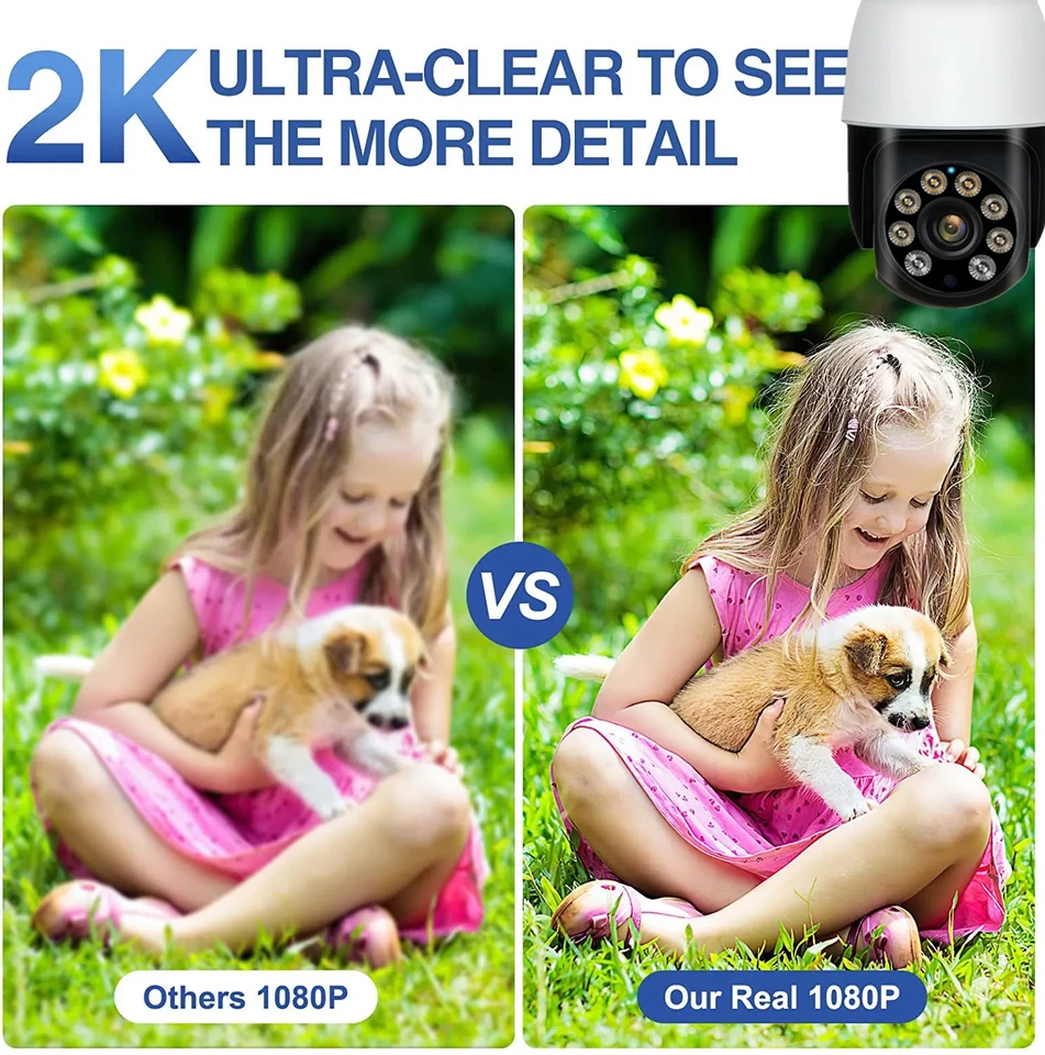 5MP 5G Bulb Camera E27 Wifi TUYA Smart Life PTZ IP CCTV Outdoor Night Vision - Image 2 of 4