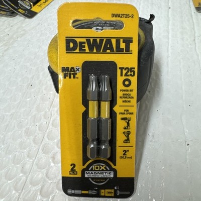 T25 DeWalt Impact Driver Bits. 2 Piece. For Drill Or Impact Driver. 1/4 x2 xT25