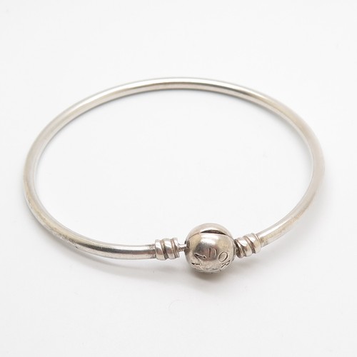 Pandora Sterling Silver Moments Bangle Bracelet 6 ½”
