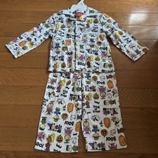 NWT Peanuts Toddler Kids Orange Snoopy Halloween Fall Pajamas Set Sz 2T Button