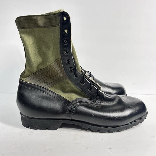 Vintage Bata Military Jungle Boots Size 14XW Vietnam War 1960's Spike Protective
