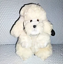 24K Polar Puff LEEANNE Poodle White 10" Plush Silver Collar #4606 Mighty Star 