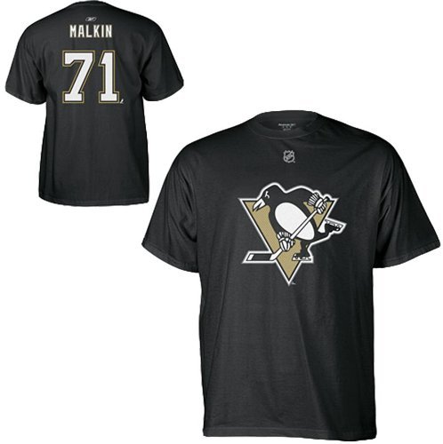Pittsburgh Penguins NHL Evgeni Malkin schwarz Reebok Spieler T-Shirt, Large - Bild 1 von 1