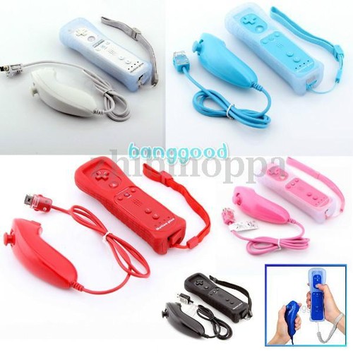 Built in Motion Plus Remote +Nunchuck Controller+ Case for Nintendo Wii & wii u - Picture 3 of 4