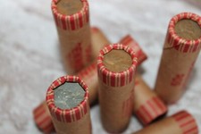 USA orig. Rolle mit  50 x 1 Cent Lincoln Penny gemischte seltene Rolle 1909-1958