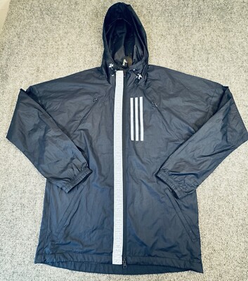 Adidas Parley For The Oceans Windbreaker Hooded Jacket Packable Ultralight Rain