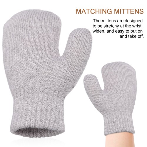 Fleece Children's Hat Glove Set Baby Boy Hats and Mittens Gloves Beanie - Bild 9 von 11