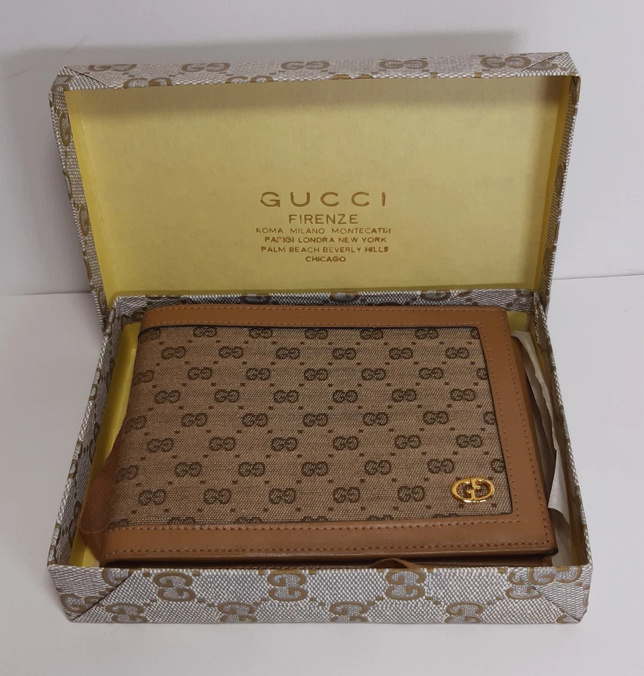 Portafoglio Vintage Uomo GUCCI Italy Originale Guccissima Monogramma Firma Lusso - Bild 2 von 4