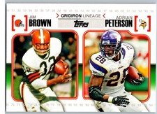 2010 Topps Football Gridiron Lineage Insert-GL-BP Brown / Peterson RB's