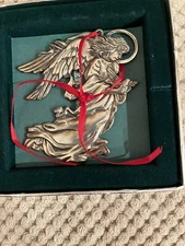 REED & BARTON "ANGEL HOLDING DOVE" CHRISTMAS ORNAMENT