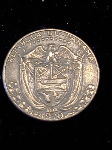 1970 Panama Vn Decimo De Balboa - schöne Weltmünze!!! - Bild 2 von 3