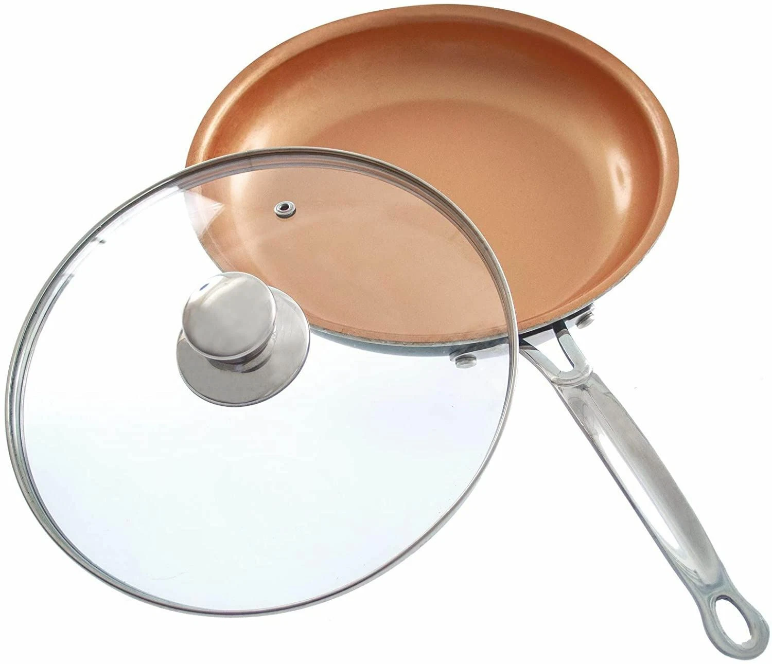 Cera Frying Pan Non Stick Titanium Ceramic Coating Glass Lid Scratch Resistant
Opens in a new window