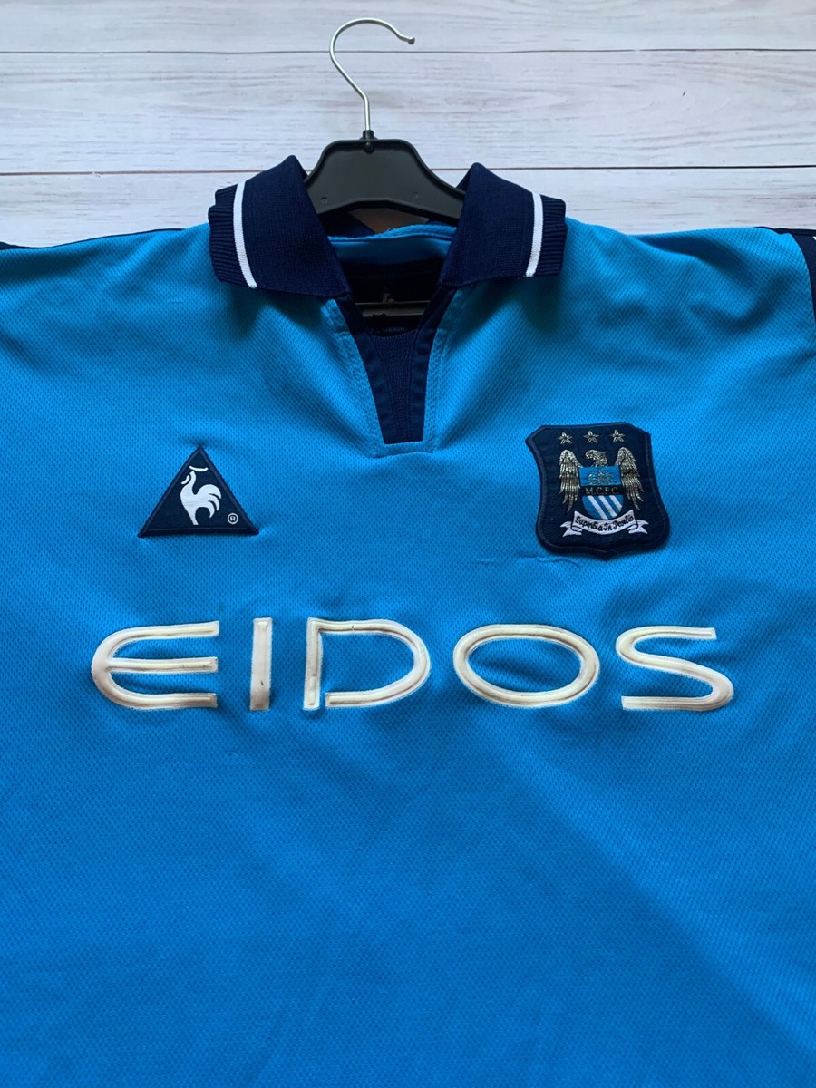 Manchester City 2001 2002 Home football shirt jersey Le Coq