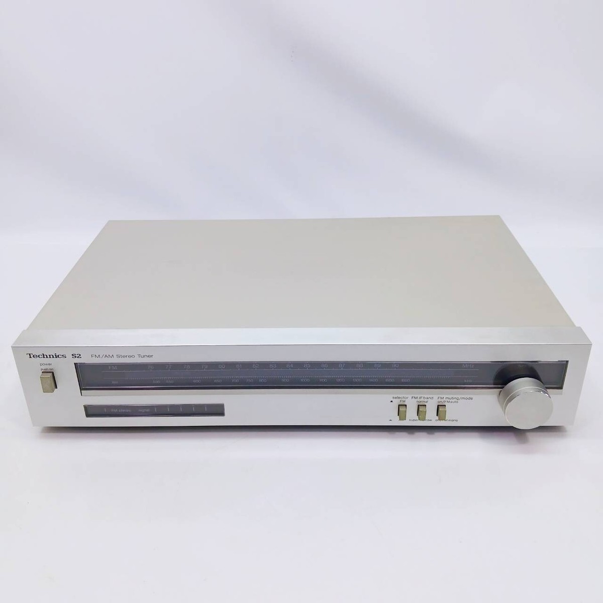 [美品][通電受信試験]Technics ST-S2 FM/AM チューナー Technics FM/AM STEREO TUNER ST-S2 AC100V 50/60Hz 7W Tested MADE IN