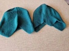 2 Hat Liners Vintage E. D. Bullard Winter 100% Virgin Orlon Green Fitted USA