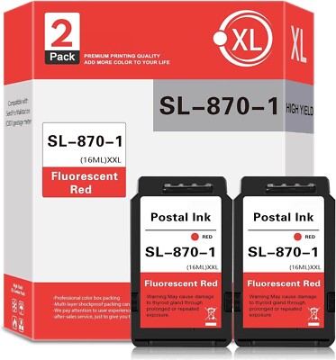 SL-870-1 XXL Red Ink Cartridge High Yield Combo Pack (2-Pack) Compatible Pitney