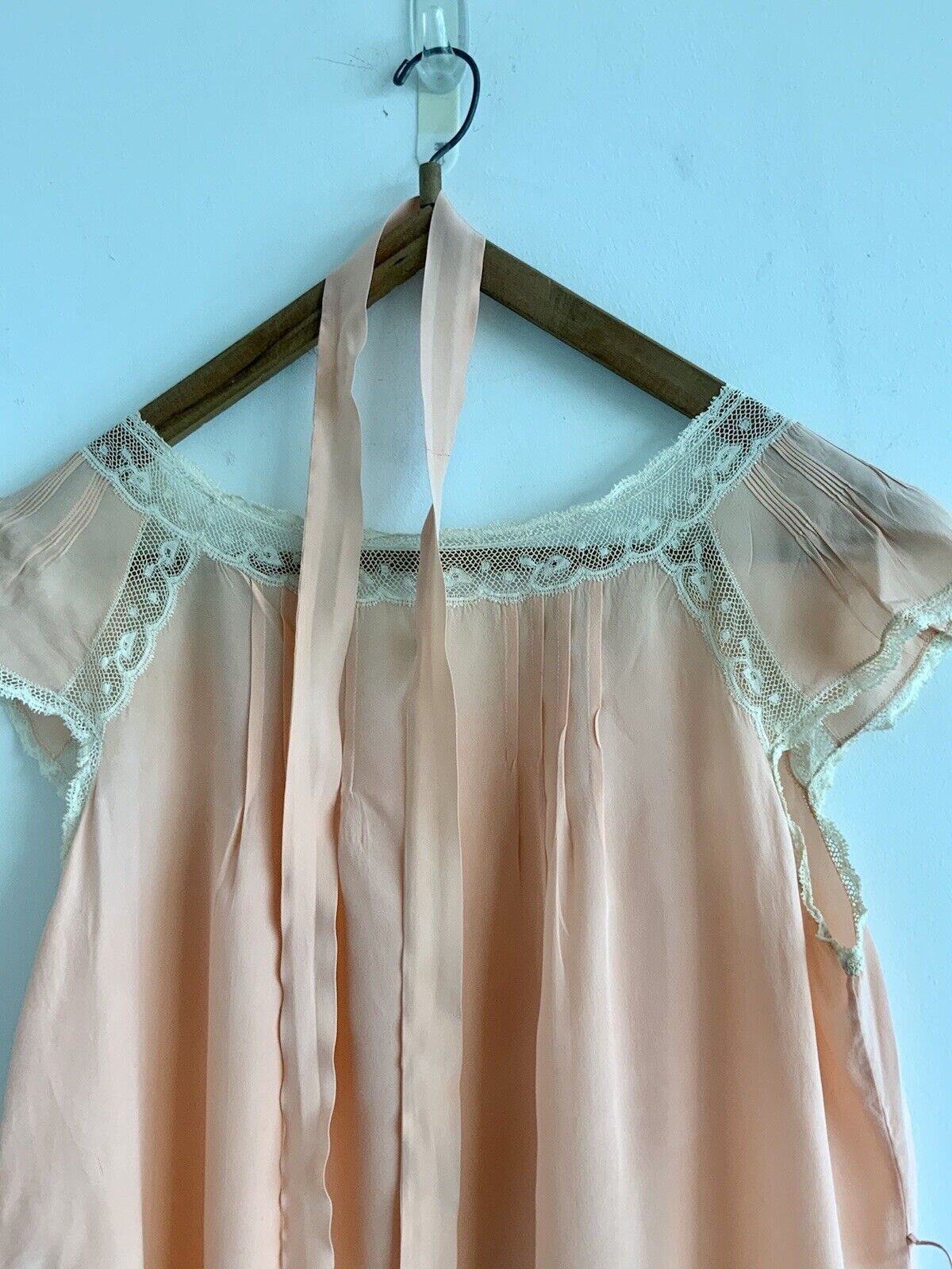 20s Silk Nightgown - 1920s Pink Silk Nightgown - … - image 11