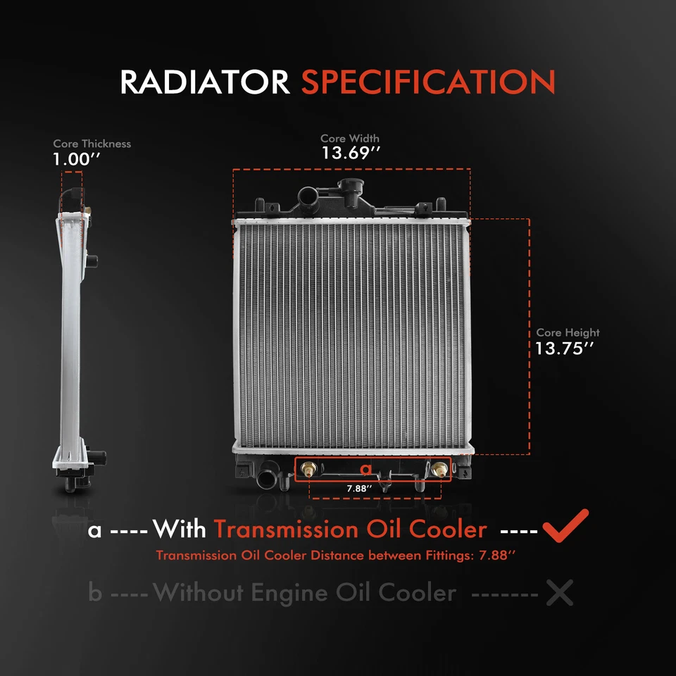 Radiador para Chevrolet Geo Metro Pontiac Firefly Suzuki Swift transmisión automática. Foto 2 de 4