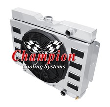 Wr 3 Row Radiator Ps Notched16 Fanflap Shroud-1959-1963 Chevrolet Impala