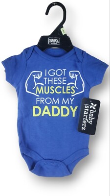 Baby Boy One Piece Bodysuit I Got These From My Daddy One Piece Blue 3 Months