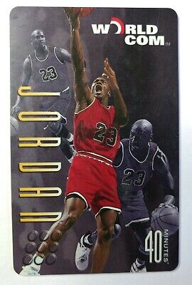 1997 97 WORLDCOM 40 Minutes Phone Card MICHAEL JORDAN, Chicago Bulls | eBay
