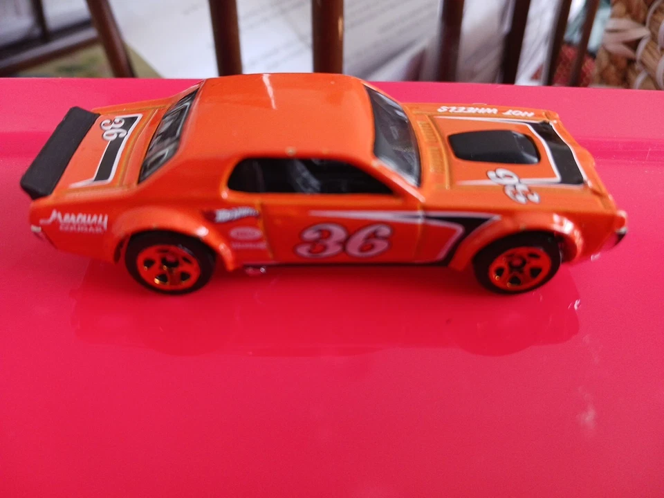 Hot Wheels 1968 68 Mercury Cougar Orange #36 Race Car Diecast USED NM Condition - Image 2 of 4
