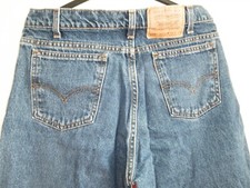 LEVI Denim Blue Jean Western Cotton Rodeo Pants Relaxed 550 Vintage Pair USA 34"