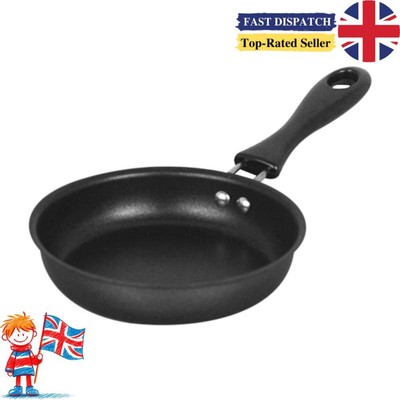 12cm Mini Bratpfanne Verbrühschutz Griff Eierpfanne kompakt für Camping Picknick