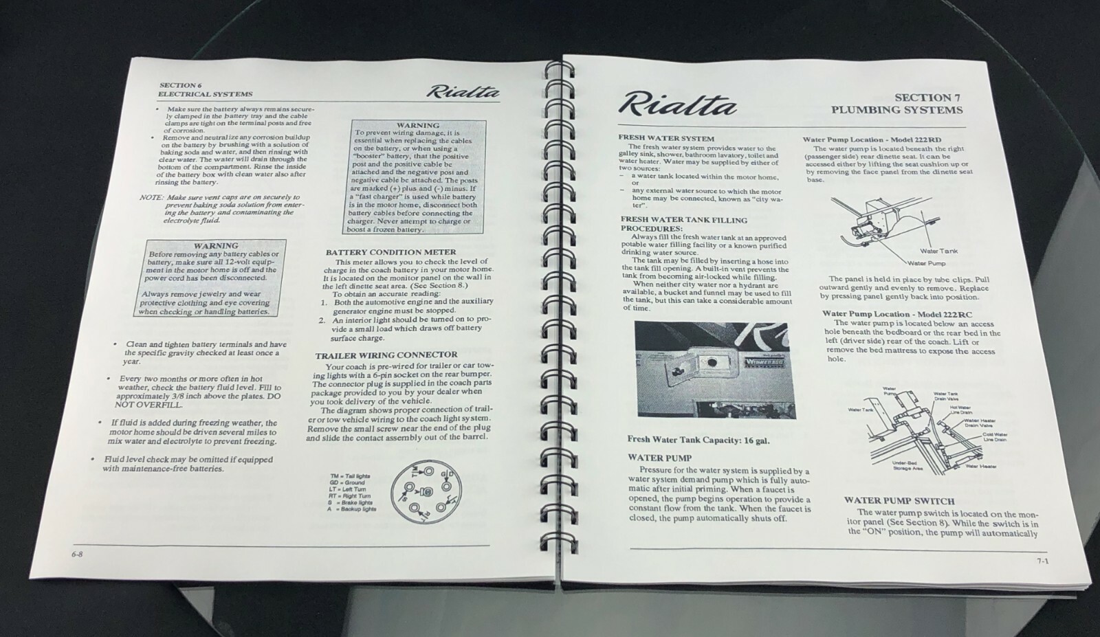 1997 Winnebago Rialta Motor Home Owners Manual User Guide Coil Bound eBay