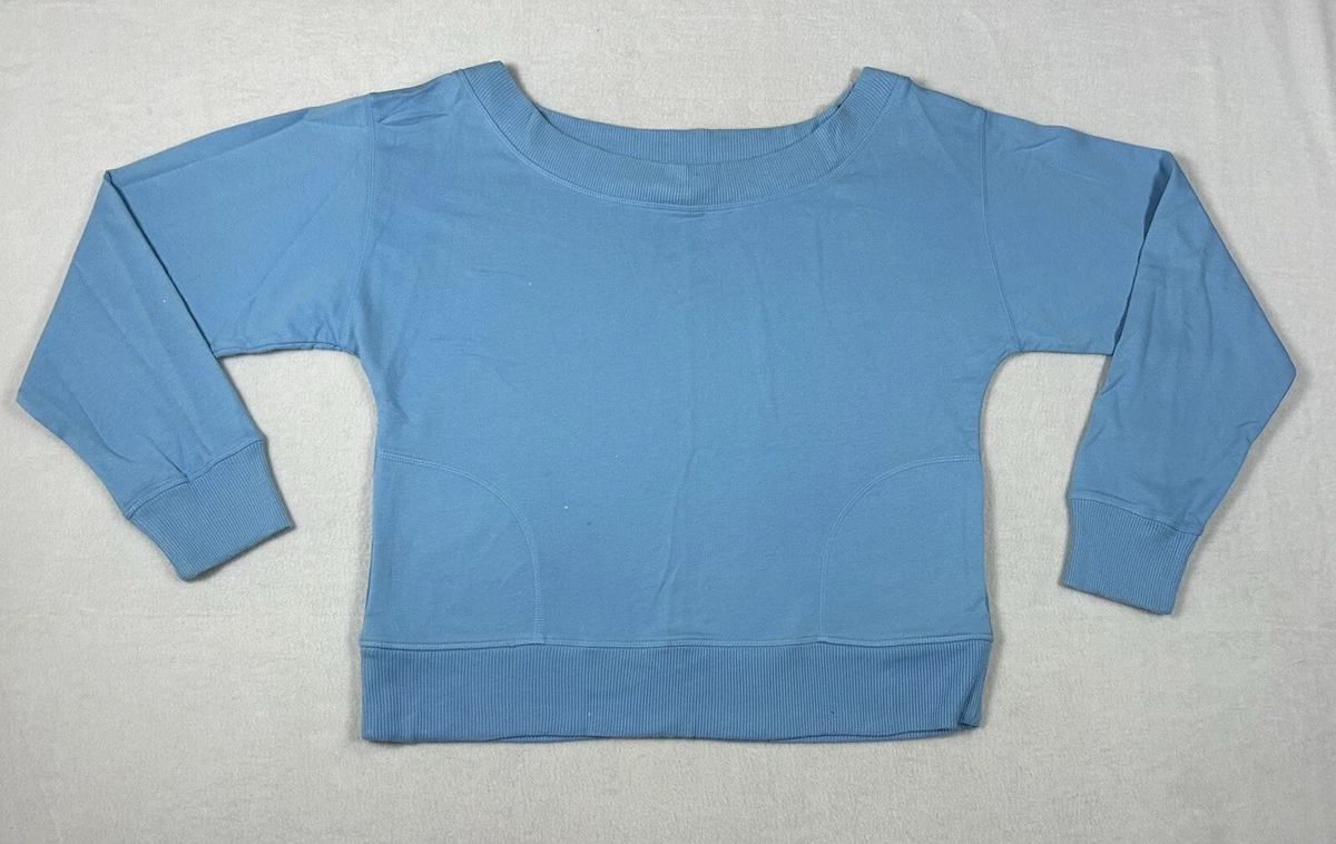 Acquista Felpa Campus Fleece™ a coste con spalle scoperte, Blu