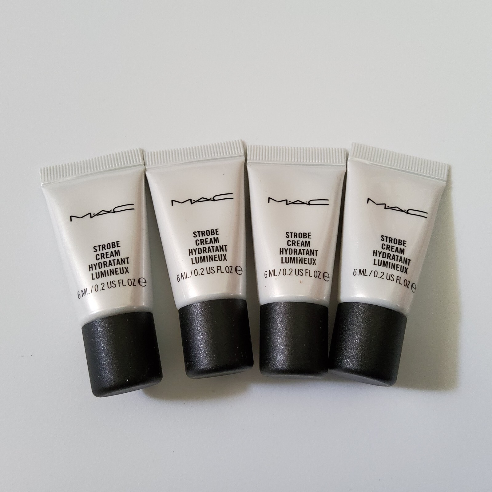 Lot Of 4-MAC Strobe Cream Hydratant Lumineux Pinklite - Travel Size .2fl Oz