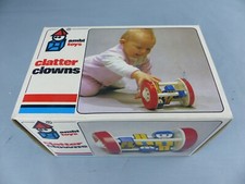 AMBI TOYS CLATTER CLOWNS VINTAGE , neuf + boite années 70 collector HOLLAND