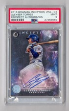 GLEYBER TORRES 2016 BOWMAN INCEPTION ON CARD AUTO RC YANKEES PSA 9 MINT