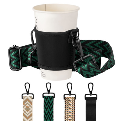 80 Oak Cupholder. Tasche für Kaffeebecher und Flasche zum Umhängen