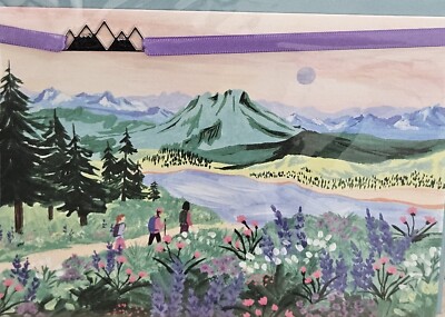 PAPYRUS HIKING MOUNTAIN HILLS SCENERY NATURE BIRTHDAY CARD WITH CHARM