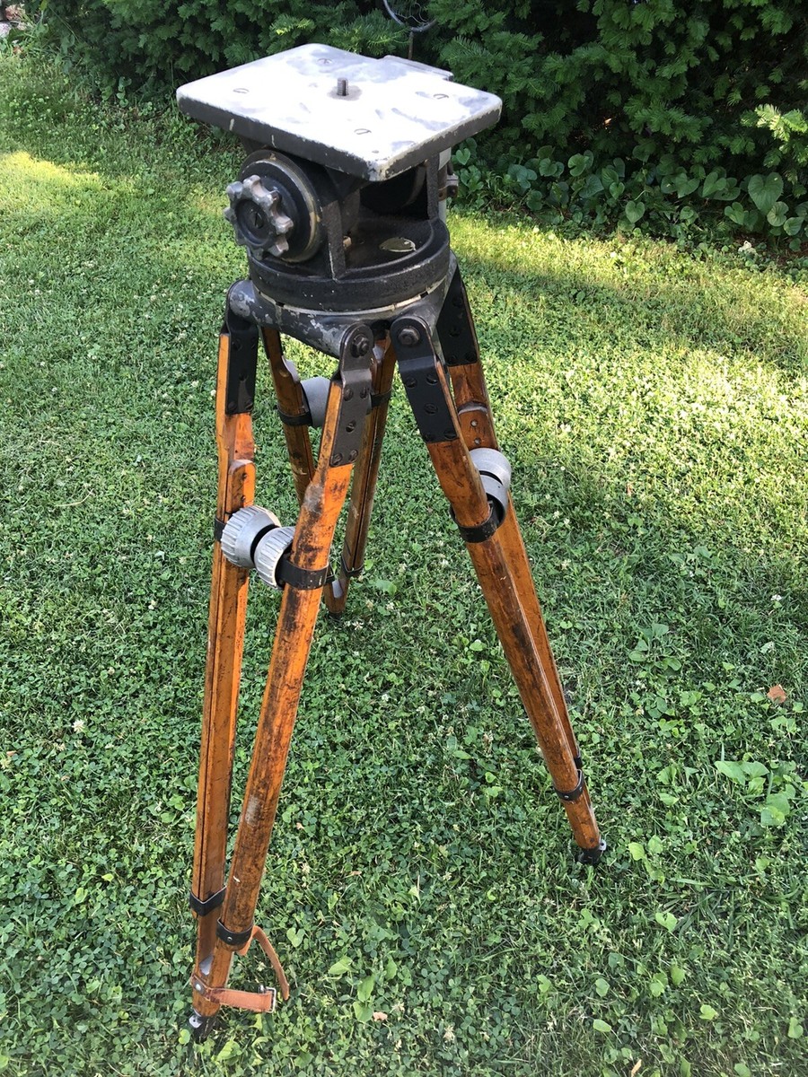 Early 20th century Mitchell West Hollywood Wooden Tripod And Head