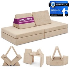 Linodino Spielsofa Kindersofa Schlaffunktion Schaumstoffbausteine Modulsofa
