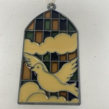 Vintage Makit Bakit Make It Bake It Peace Dove Suncatcher Stained Glass Look