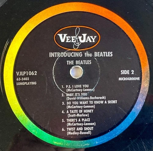 Introducing The BEATLES Version 1 Original 1964 Vee Jay Mono Lp VG+ disc Beauty