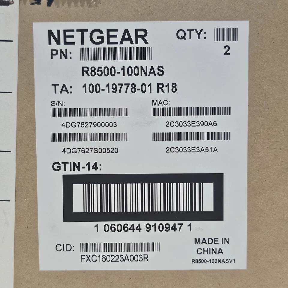 Netgear Nighthawk X8 AC5300 WiFi Router R8500-100NAS Tri-Band 5.3Gbps (2 PACK) - Image 2 of 2
