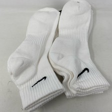 Nike Women  s Everyday Plus Cushioned Socks 6-Pack - White/Black, Size S
