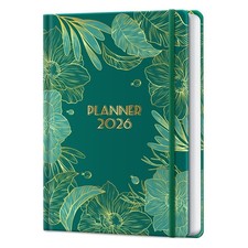 2026 Planner, 12 Month Weekly and Monthly Calendar 2026, Hardcover Daily Agen...