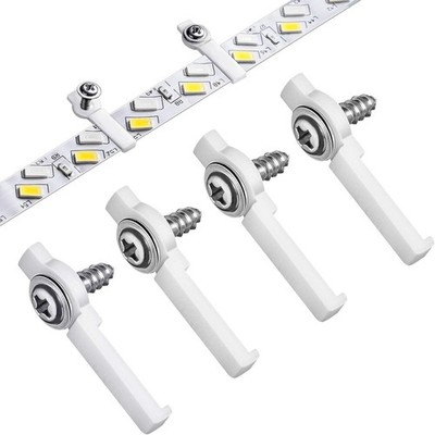200 Pcs LED Strip Mounting Clips Strip Light Brackets with Screws for Fixing