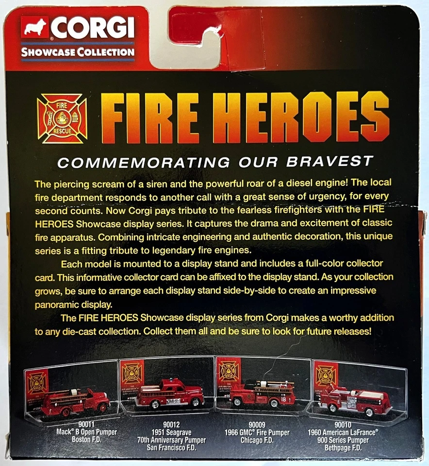 Corgi Fire Heroes - Memphis Fire Chief 1939 Chevrolet Sedan Car (2002) BRAND NEW - Image 3 of 3