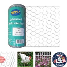 20GA Galvanized Hexagonal Poultry Netting 12x150 ft - Perfect for Garden Fencing 0.39 per foot