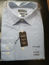 Men's Large Long Sleeve Wrinkle Resistant Button Down Cotton Dress Shirt NEW